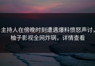 主持人在傍晚时刻遭遇爆料愤怒声讨，柚子影视全网炸锅，详情查看
