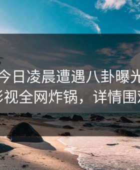 网红在今日凌晨遭遇八卦曝光，柚子影视全网炸锅，详情围观