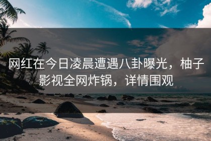 网红在今日凌晨遭遇八卦曝光，柚子影视全网炸锅，详情围观